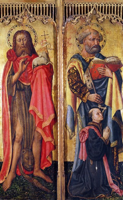 Saint Jean-Baptiste et Saint Pierre, du Retable de Pierre Rup, vers 1450 - Swiss School